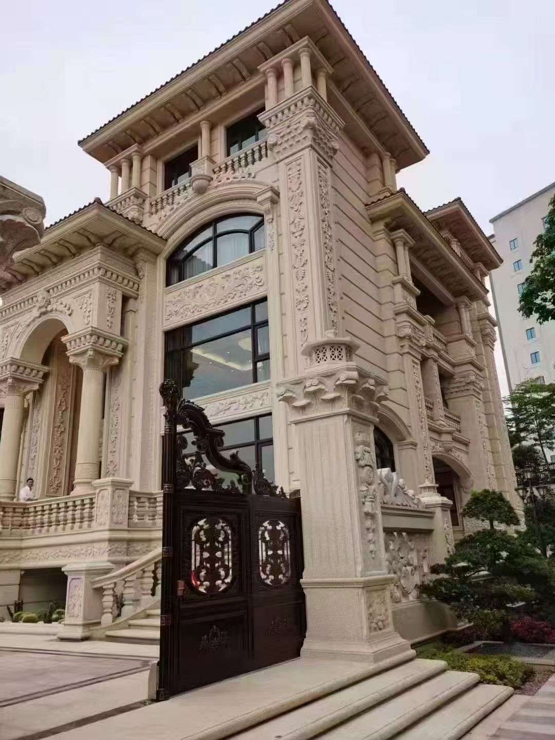 宁夏黄金麻别墅外墙异形定制