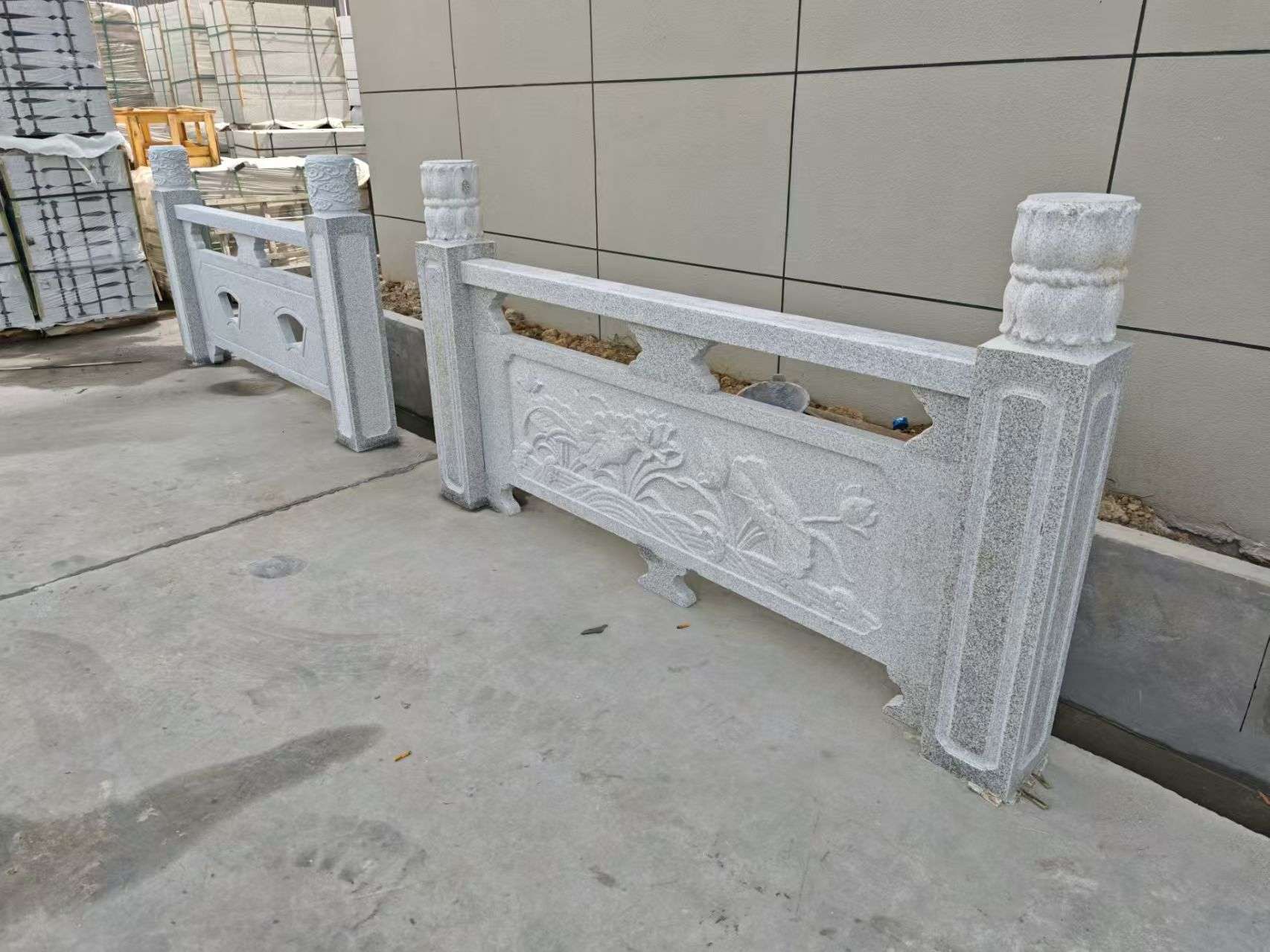 宁夏芝麻白河道栏杆 石材栏杆