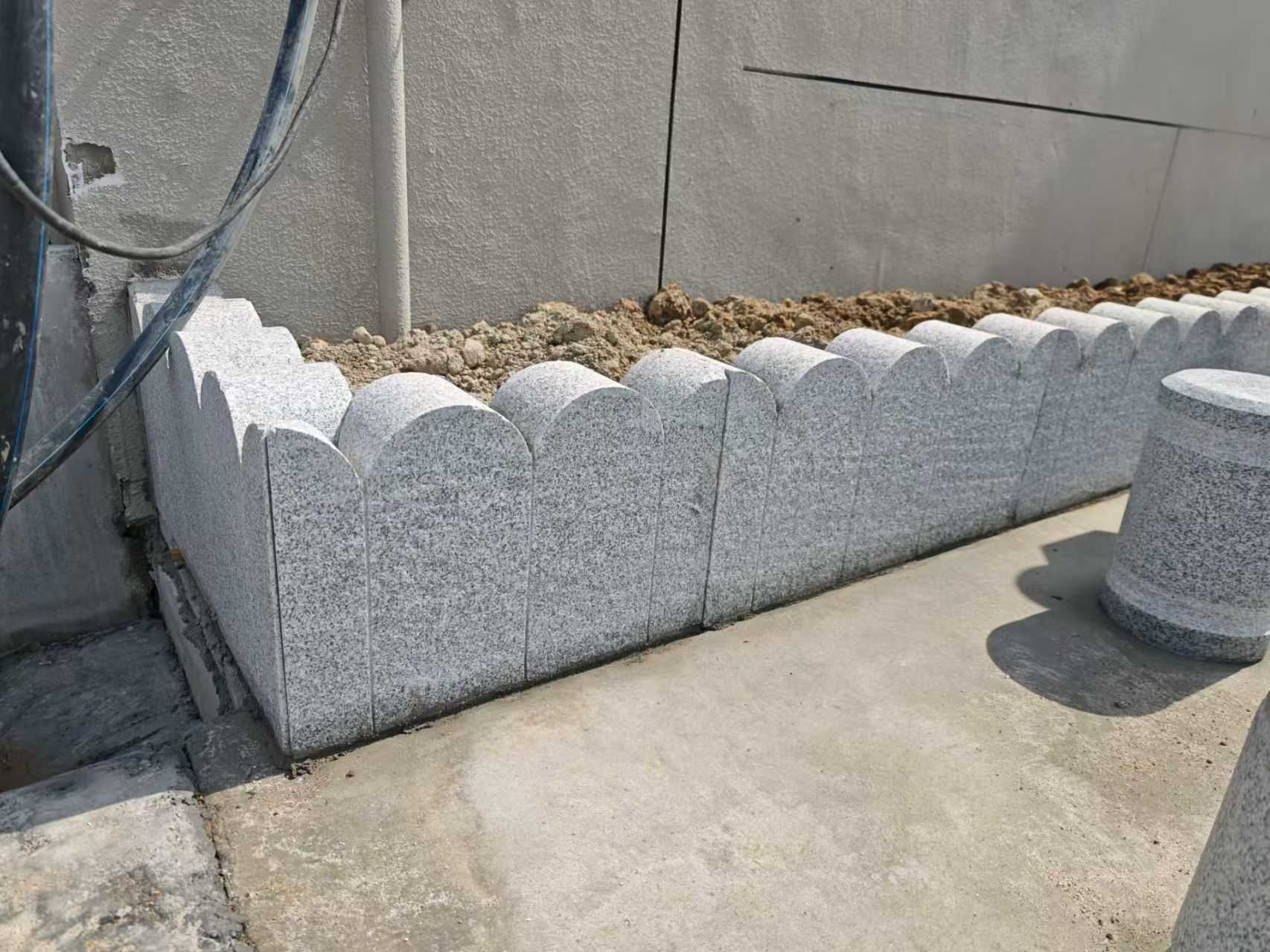 宁夏芝麻白花边石  围边石