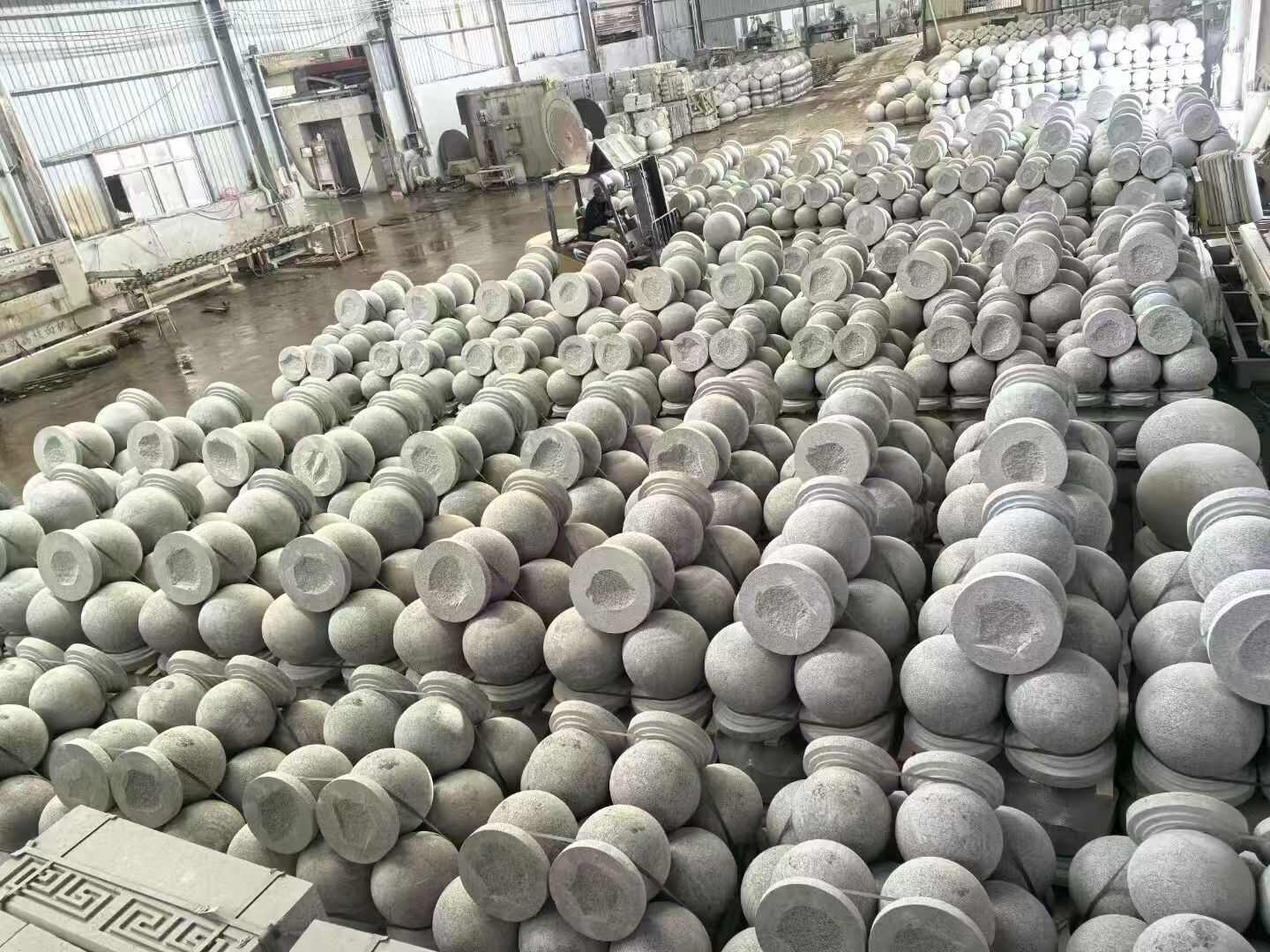 宁夏芝麻白圆球 石球 挡车球